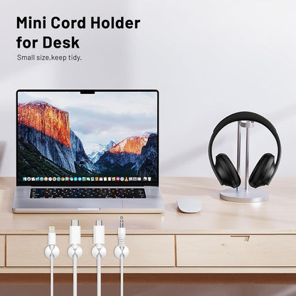 12 Pack Cable Clips, Znben Cord Organizer Holder Adhesive Cable Management Charger Wire Holder Clips for Desk, Home, Office, Car, Cubicle, Nightstand Black
