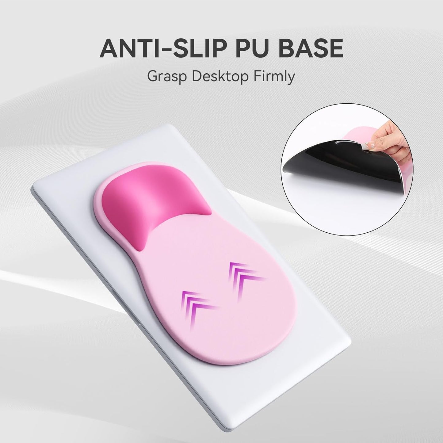 Ergonomic Mouse Pad with Wrist Rest,Cute Gel Mousepad Wrist Support - Small Mini Portable for Travel Mouse Pads for Desk Laptop,Computer,Office & Home Decor (Pink&Light Pink)