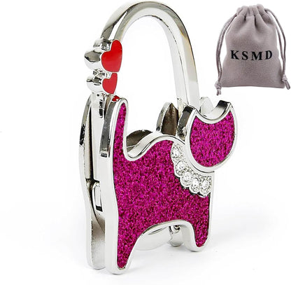 KSMD Variety Design Purse Hooks for Table and Bars,Portable Purse Hanger Organizers Hooks Handbag Pocketbook Holder Bag Storage for Desk,Foldable Folding Purse Table Hook Hanger
