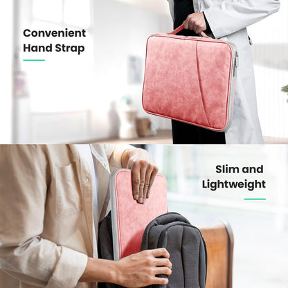 DTTO 9-11 Inch Tablet Sleeve Bag for iPad A16, iPad Air 11-inch M3 M2 / Air 5/4th Gen 10.9", iPad Pro 11 M4, iPad 10/9/8/7th Gen, Galaxy Tab A9+, Waterproof Travel Bag, Pink