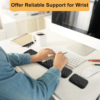 Keyboard Wrist Rest Mouse Wrist Support, Memory Foam Wrist Rest Pad for Computer Laptop, Ergonomic Wrist Cushion Support for Typing Pain Relief, Gaming Home Office, Purple