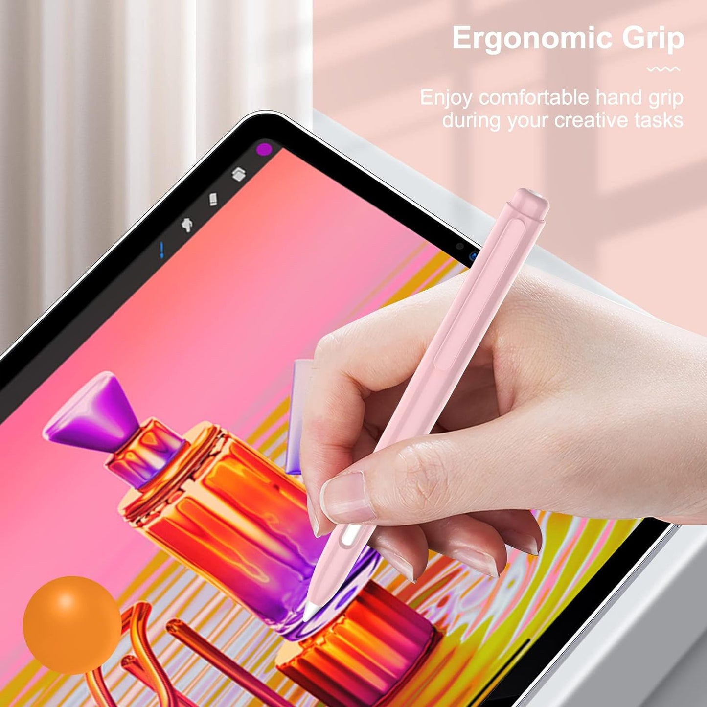 MoKo Holder Case Compatible with Apple Pencil 2nd Generation, Retractable Protective Apple Pencil Cover with Sturdy Clip, Hard PC Apple Pencil Case, Support Double-Tap, Dark Purple