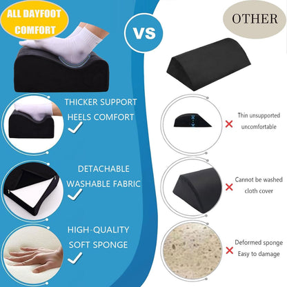 Foot Rest for Under Desk at Work,At Work Soft Ergonomic Footrest,Support Foot Pillow,Heel Chair,Leg Elevation Pillow,(Blue)