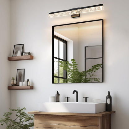 AIJIASI 39-Inch Brushed Gold Vanity Light Fixture, 28W Dimmable LED Modern Light Bar for Bathroom Mirror, Restroom, Bedroom (3000K)