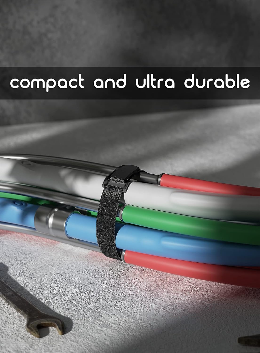 24 Pack Cable Straps Reusable Fastening Cinch Straps Wire Loop Ties(1" x 12"), Adjustable Hook And Loop Straps with Buckle Nylon Extend Securing Strap for Extension Cord Wrap, Cable, Hose Organization