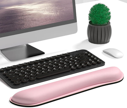 Dapesuom Enlarge Keyboard Wrist Rest, Memory Foam Keyboard Wrist Cushion for Computer Desk Mats Support, Pain Relief Ergonomic Mouse Pad Rests with Non-Slip Base for Gaming, Laptop, Radiant Orchid