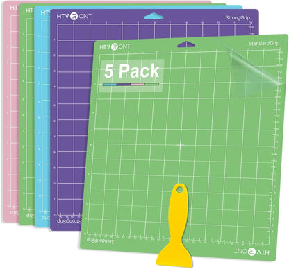 HTVRONT 5 Packs Self Healing Cutting Mat- 12" x 18” Double-Sided Cutting Mats for Crafts, A3 High-Density Sewing Mat with Grid for Fabric Quilting Modeling Hobby Scrapbooking Project