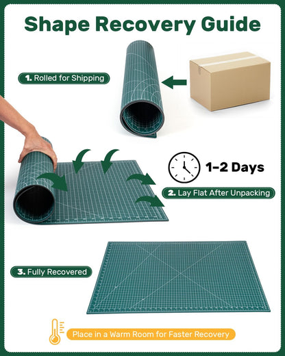 Self Healing Cutting Mat, 17" x 23", Double-Sided Rotary Cutting Mat for Sewing, Quilting, Scrapbooking & Craft, Large Craft Cutting Board for Hobby Use(A2)