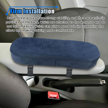 BDZMC 2PCS Car Seat Armrest Covers, Soft & Comfortable Office Chair Arm Pad, Anti-Scratch Car Armrest Cushion, Universal Car Armrest Pillow Protector Cover for Most Cars (Grey)
