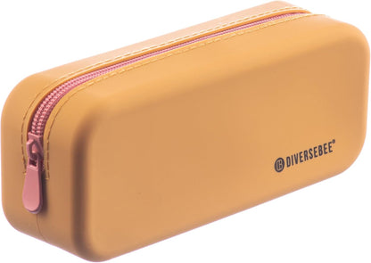 DIVERSEBEE Soft Silicone Pencil Case, Aesthetic Pencil Pouch with Zipper, Cute Pen Bag for School, Bible Journaling Supplies and Accessories, Pencil Organizer (Grape)