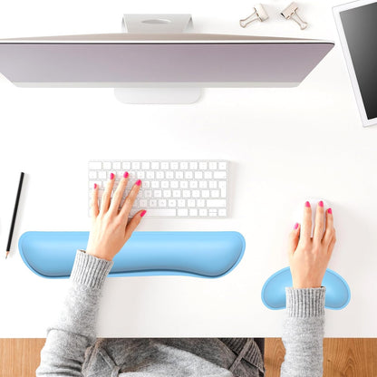 Dapesuom Mouse Wrist Rest, Ergonomic Memory Foam Mouse Wrist for Computer Desk Mats Support, PU Leather Hand Rest Pad Cushion for Gaming, Laptop, Men, Women, Pain Relief & Easy Typing, Black