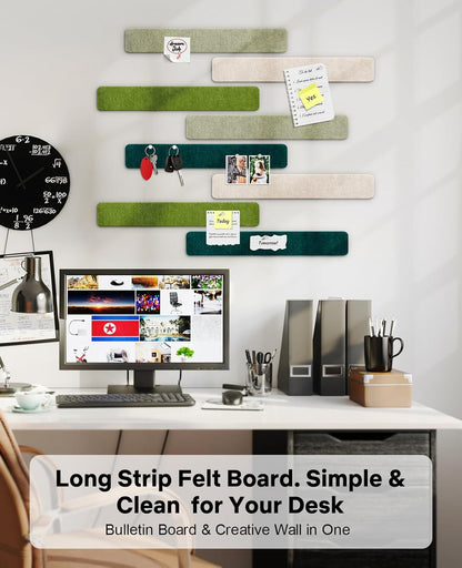 Small Cork Bulletin Board Tiles, Felt Wall Decor and Office Desk Accessories for Vision, Message Center, Picture and Prayer Board, Dorm, Room, Home Office Essentials and Organization(Linen Dusk)