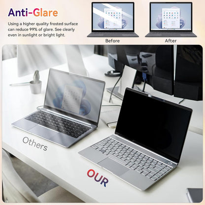 Magnetic Privacy Screen for Microsoft Surface Laptop 7 13.8 Inch, Removable Anti Glare Blue Light Filter, 13.8 In Anti Spy Black Security Private Block Screen Protector