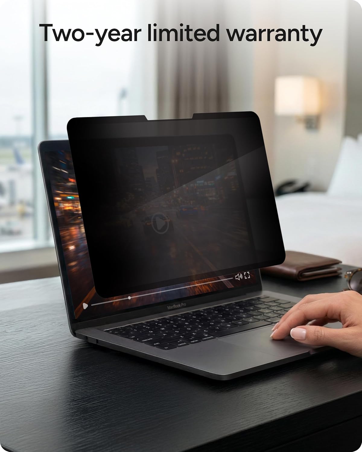 ZAGG 14-Inch Universal Laptop Privacy Filter (16:10) – Removable Magnetic 4-Way Screen Filter, Anti-Glare Matte Finish, Fingerprint Resistant, Reusable Design & Protective Sleeve