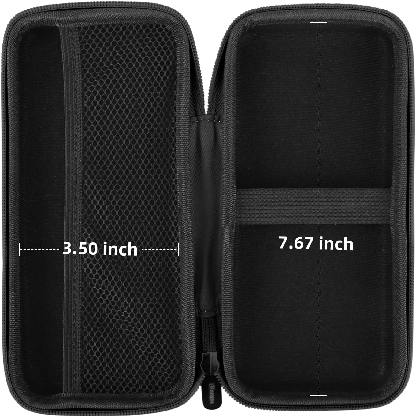 iMangoo Travel Essential Electronics Organizer Pouch Charger Case, Shockproof Dual Zipper Power Bank Cables Tech Accessories Purse, Men & Women Travel Must Have Storage Bag, 6.5x3.2x1 inch Rose Gold