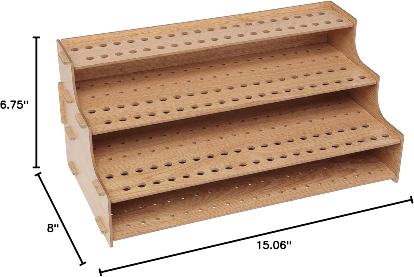 HG Art Concepts Mezzo Artist Drawing Rack - Wood Grain Laminate Multi Layer Desk Stand Professional Storage Display Organizer for Pens, Pencils, Drafting and all other Drawing Tools