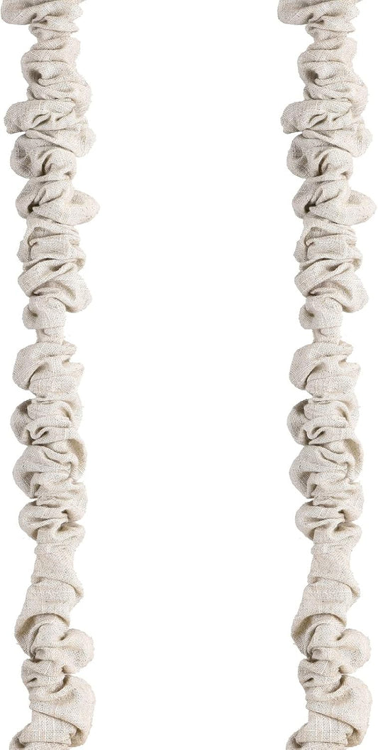 Fabric Cord Cover Chandelier Chain Cover 2 Packs 6 Ft Length Natural Linen Fabric Electric Wire Protector Bleached Linen Color