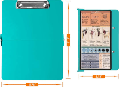 Nursing Clipboard Foldable, Nurse Clipboard, Nursing Clipboard for Nurse, Doctor, Medical Students (Teal)