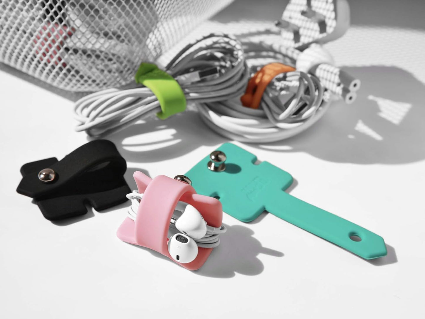 Headphone Case Cord Organizer Earbuds Holder Earphones Case Wrap Winder Headset Keeper Cord Manager Cable Organizer Black | Cord Organizer