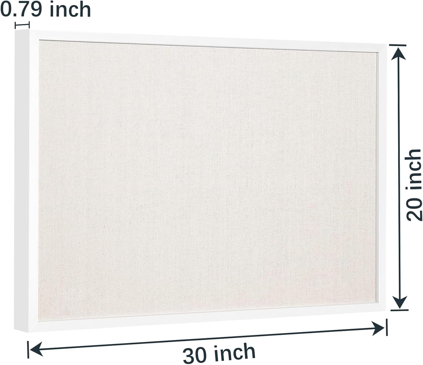 OWLKELA 12"x16" inch Bulletin Board with Linen, White Wood Style Frame, with 10 Pushpins, Linen Cork Board, Ideal for School, Home & Office