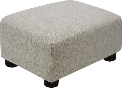 CAROLMADE Small Foot Stool Ottoman Footstool with Legs Under Desk Footrest for Living Room Bedroom and Office, Soft Ivory White