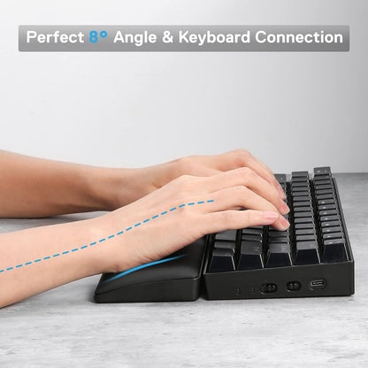 Redragon P037 Meteor L Computer Keyboard Wrist Rest Pad, Ergonomic Soft Memory Foam Wrist Support w/Anti-Slip Rubber Base, 100% 104 Keys Standard Size 17.12 x 2.87 in, 0.78 inch (20mm) Height, Black