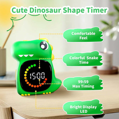 Visual Timer for Kids Light Blue Dinasuor Kids Timer Visual Led Rechargeable Toddler Timer Visual Countdown for Classroom Home Studing Playing