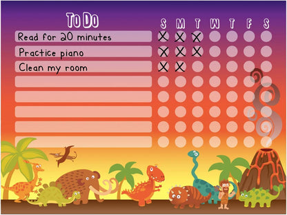 Dry Erase Whiteboard Task & Habit Tracker | Removable and Restickable Adhesive Decal | Fine-Tip Magnetic Marker Included | 9” x 12”