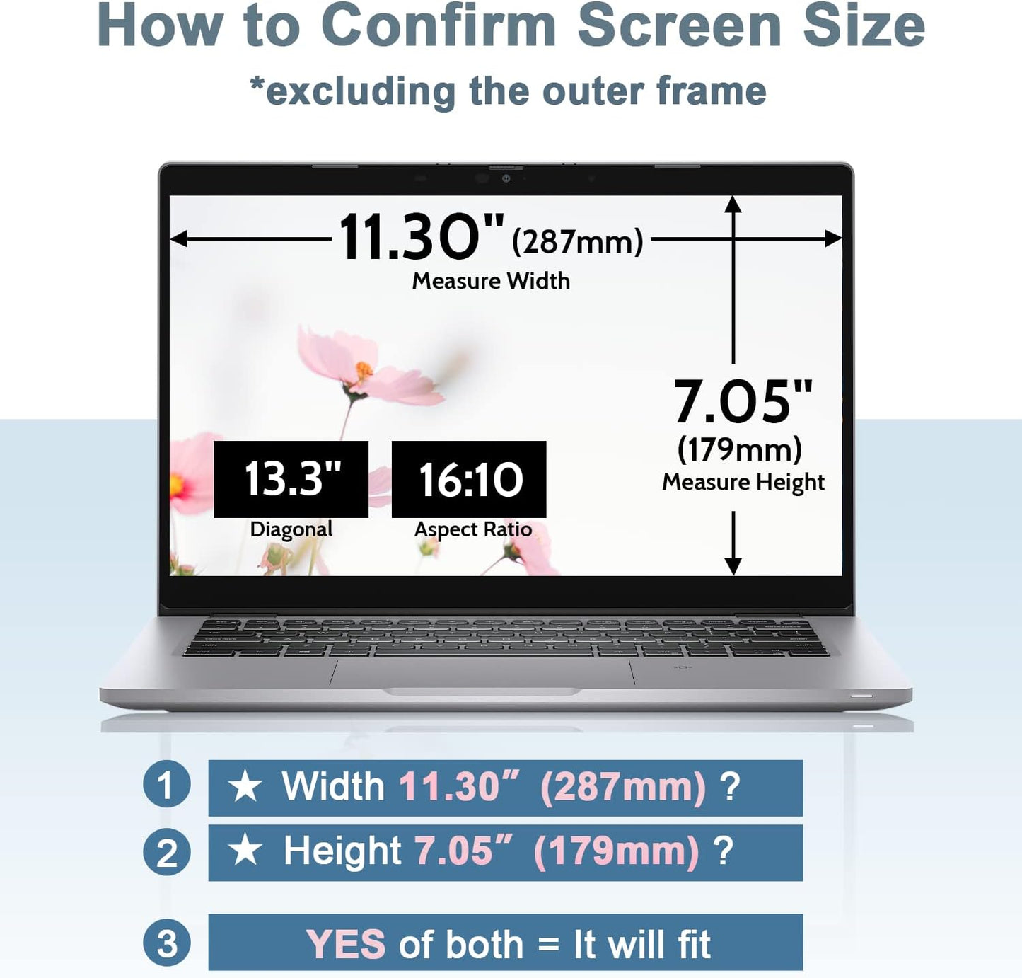 IPROKKO Laptop Privacy Screen 14 Inch 16:9 Aspect, Compatible with HP, Dell, Acer, Asus, Samsung, Lenovo Yoga & More, Removable Anti Blue Light Glare Spy Computer Monitor Filter Security Shield
