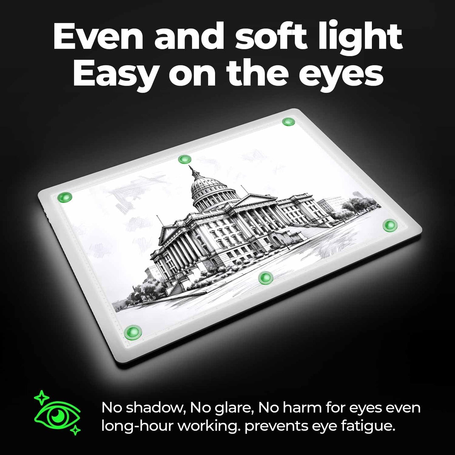 Zocelight Rechargeable A4 Tracing Light Box with Padded Case,Ultra Bright Led Light Pad with Physical Button,Wireless Light Board for Diamond Painting,Dimmable 9000LUX Lightbox for Tracing and Drawing