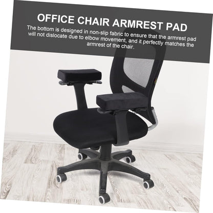 SHOWERORO 1pair Ergonomic Office Armrest Pads Comfortable Non- Cushion Covers for Chairs Height for Elbow Support for Home Gaming Desks Easy Installation