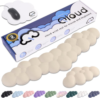 Purple Cloud Keyboard Wrist Rest – Create-ables Qloud Purple Wrist Rest for Computer Keyboard and Mouse, Ergonomic Memory Foam Wrist Pad with Non-Slip Base, Includes Cloud Mouse Pad