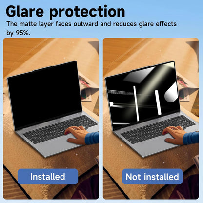 Laptop Privacy Screen 14 Inch 16:9 Aspect Ratio, Laptop Screen Privacy Shield Compatible With Lenovo Hp Dell Acer Asus Thinkpad Envy Xps, Removable Anti Glare Blue Light Computer Filter Protector