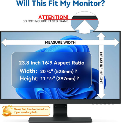 IPROKKO Laptop Privacy Screen 14 Inch 16:9 Aspect, Compatible with HP, Dell, Acer, Asus, Samsung, Lenovo Yoga & More, Removable Anti Blue Light Glare Spy Computer Monitor Filter Security Shield