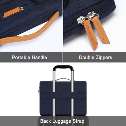 MOSISO 9-11 inch Tablet Sleeve Case for iPad A16 2025, iPad Air 11 inch M3 M2, iPad Pro 11 M4, iPad 10/9/8/7th, Galaxy Tab A9+/S9/S8/Plus 11, Side Open Carrying Bag with 4 Zipper Pockets, Black