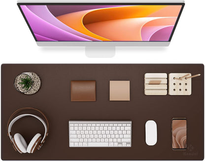 K KNODEL Non-Slip Desk Mat, Desk Pad, Desk Blotter, Desktop Mat for Desk, Large Desk Protector, Office Computer and Laptop Mat for Desk (31.5"x15.7", Brown)