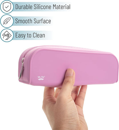 Mr. Pen- Silicone Pencil Case, Aesthetic Pencil Bag for Women, Makeup Pouch, Multifunctional Pouch for Stationery, Cosmetics and Electrical Goods Storage