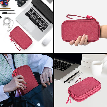 CAOODKDK Electronics Accessories Organizer Pouch Bag, Travel Universal Organizer for Cable, Charger, Phone, SD Card, Business Travel Gadget Bag