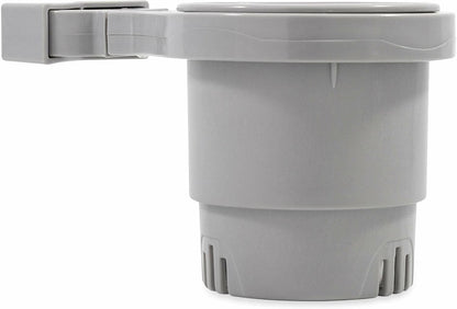 Camco Large Clamp Mounted Cup Holder-Provides a Secure Location for Your Beverage-Mountable for Up to 2-Inch Rail-White (53083)