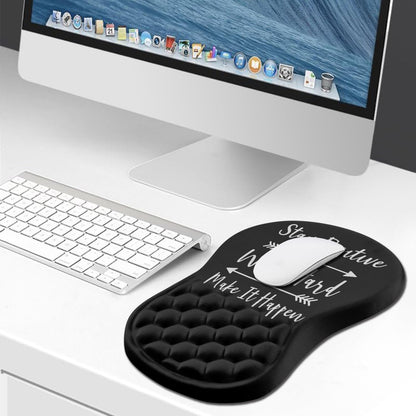 Hokafenle Ergonomic Mouse Pad Wrist Support, Wrist Rest Mousepad for Carpal Tunnel Pain Relief with Integrated Memory Foam Slope Massage Bulge (11.8x7.9 inch,Topographic Contour)
