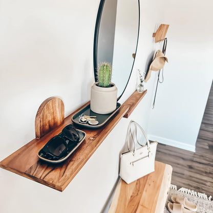 Mora Small Ceramic Decorative Tray – Rectangle 6.4 Inch Dish for Jewelry, Perfume, Makeup, Accessories, Candle, in the Bathroom Vanity, Bedside, or Kitchen Counter – Cute Organizer – White