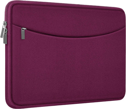 Laptop Sleeve Case 14 inch, Shockproof Protective Laptop Cover Briefcase Carrying Computer Bag with Accessory Pocket Portable Computer Sleeve for 14" MacBook, HP, Dell, Lenovo, Acer, Black