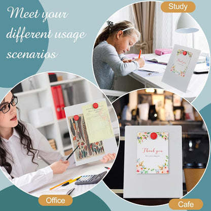 Fainne 1 Pc Magnetic Bulletin Board with Easel Stand Mini Magnet Metal Tabletop Memo Display Board for Back to School Menu Table Office Supplies (Black,11 x 8.5 Inches)