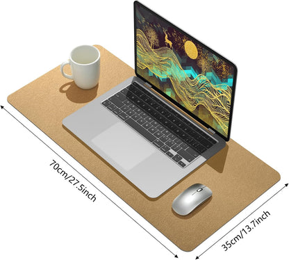 Bloss Leather Desk Pad and Keyboard Wrist Rest, Large Mouse Pad + Keyboard Pad+Mouse Wrist Support, Non-Slip Desk Mat Protector for Office, Home(31.5×15.7 Inches,Beige) - Colors B