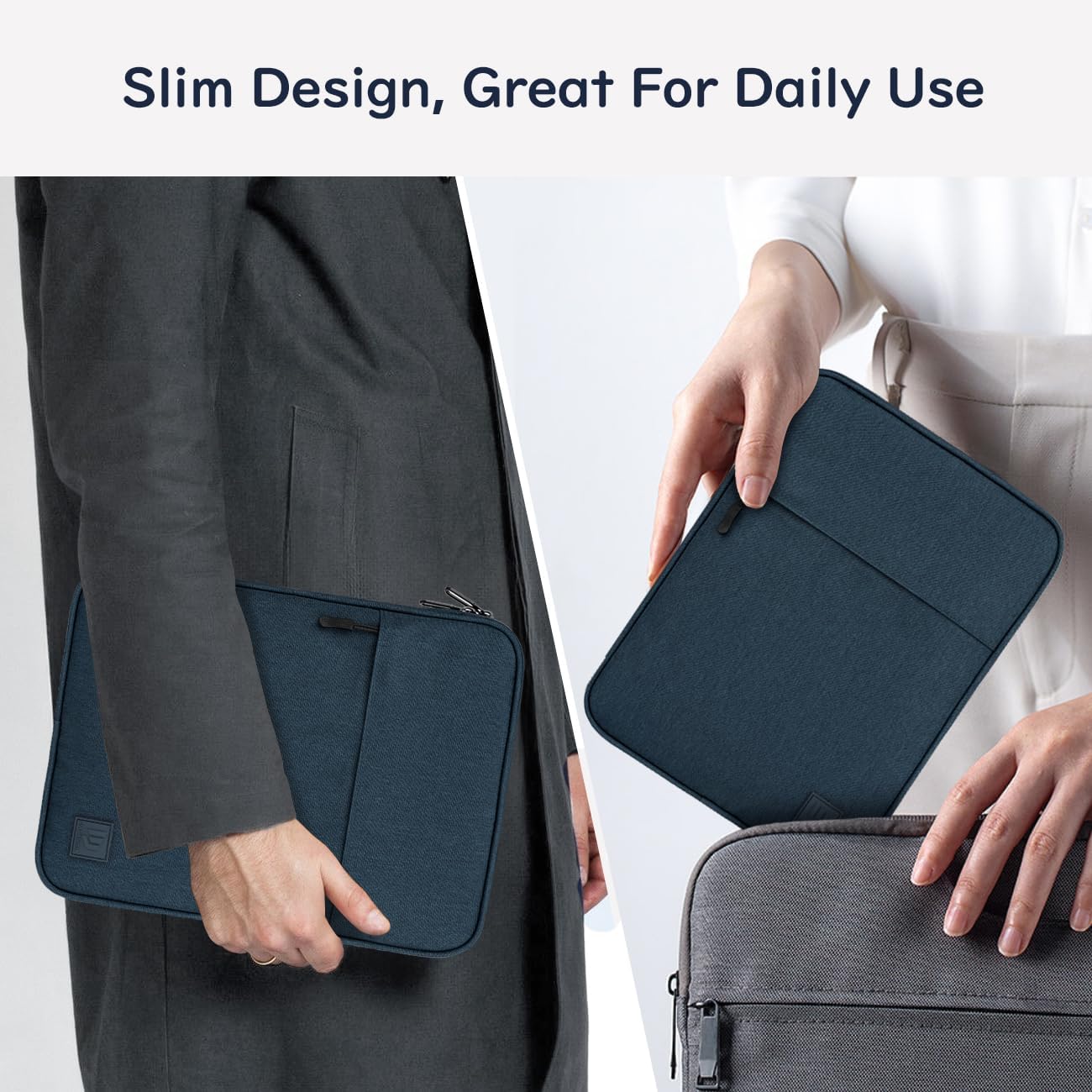 Dadanism 9-11 Inch Tablet Sleeve Padded Carrying Case for iPad (A16) 11th Gen 11", iPad 10th Gen 10.9", iPad Air M4/Pro M5 11", iPad Air 5/4, iPad 9/8/7th Gen, Galaxy Tab A11+ Plus 11", Blue