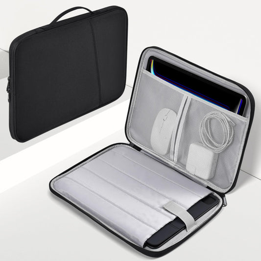 13 inch iPad Pro Case, Padded Travel Carrying Sleeve for iPad Pro 13-in M5 M4 & iPad Air 13-in M2 M3 M4(2026) w/Magic Keyboard, Water-Resistant Shockproof iPad Soft Bag Cover Accessory Pocket -Black