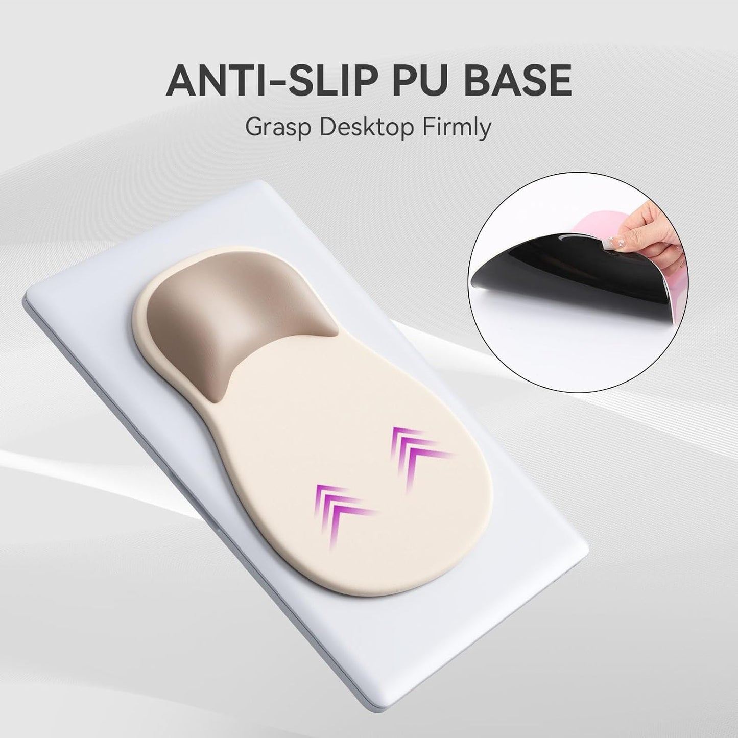 Ergonomic Mouse Pad with Wrist Rest,Cute Gel Mousepad Wrist Support - Small Mini Portable for Travel Mouse Pads for Desk Laptop,Computer,Office & Home Decor (Pink&Light Pink)