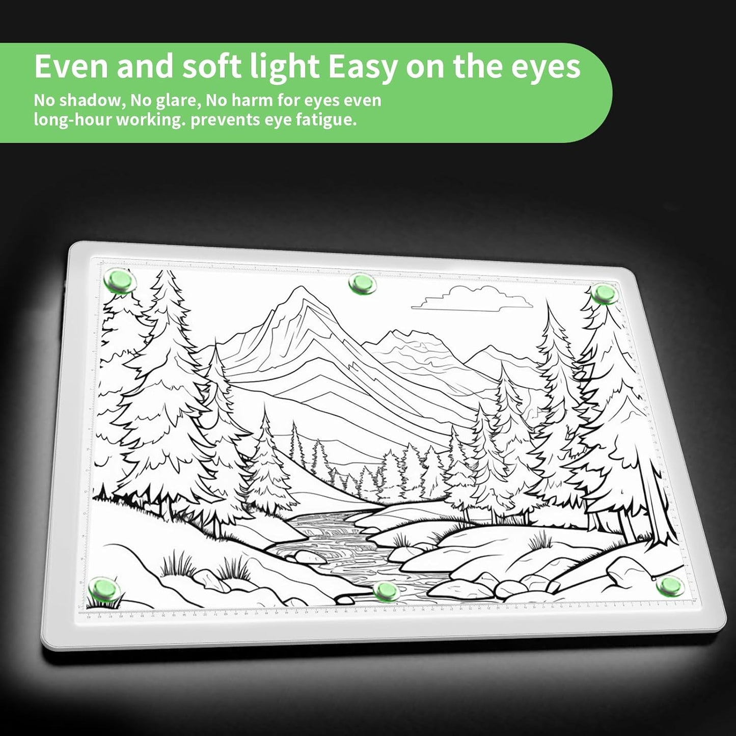 Phylosal Rechargeable A3 LED Light Pad for Diamond Painting, Ultra-Thin Magnetic Tracing Light Box for Drawing, Diamond Art Light Board with Side Button, Super Bright Light Table for Sketching (White)