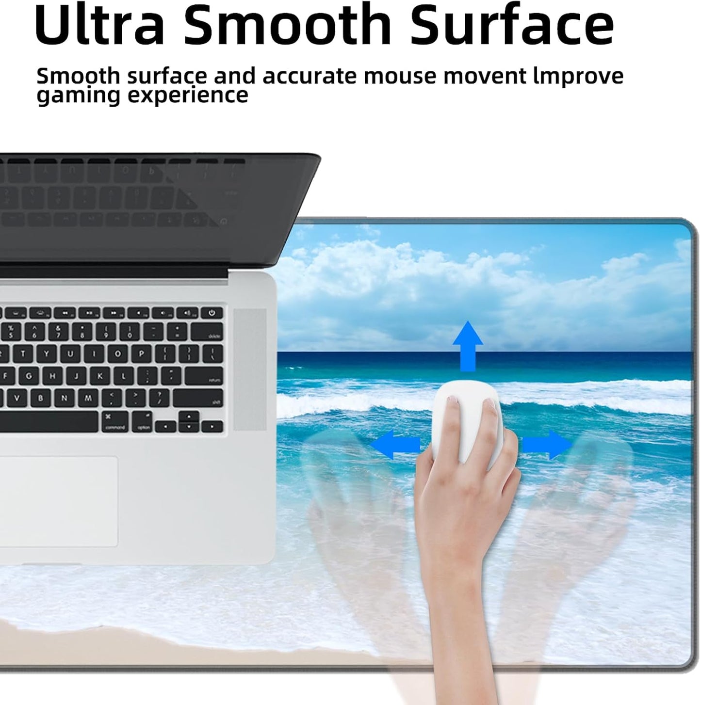 Galdas Mouse Pad For Gaming,Forest Background Pattern XXL XL Large Mouse Mat Long Extended MousePad Desk Mat Non-Slip Rubber Mice Pads Stitched Edges Thin (31.5 x 11.8 x 0.12 Inches) Tree