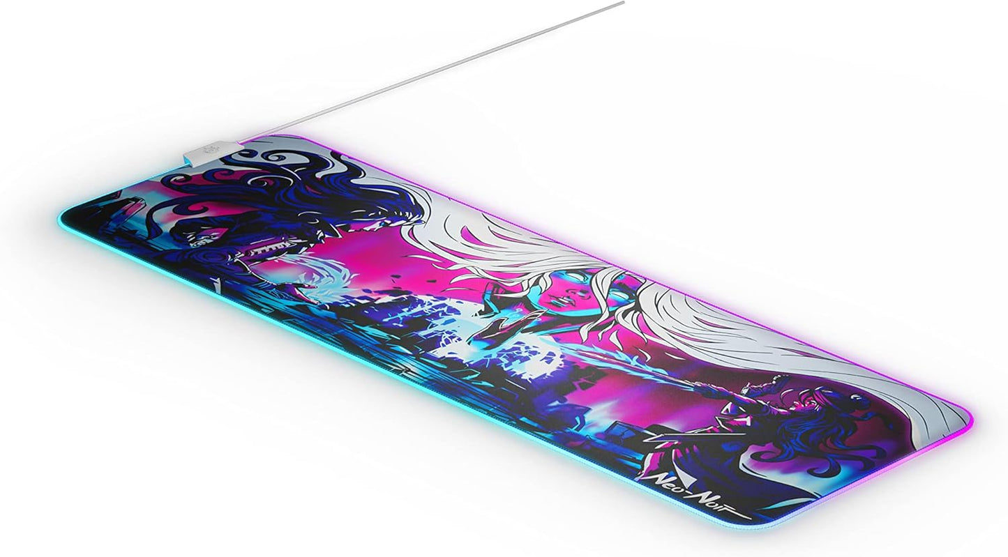 SteelSeries QcK Gaming Mouse Pad - XXL Cloth - Peak Tracking and Stability - Esports Mousepad - Never-Slip - Full Desk Coverage